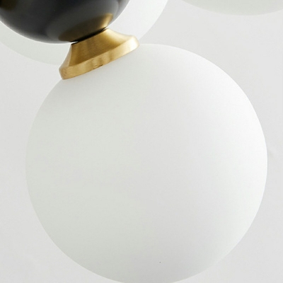 4-Light Chandelier Light Fixtures Contemporary Style Ball Shape Metal Ceiling Pendant Lights