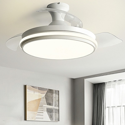 Contemporary Ceiling Fan Lighting Acrylic Ambient Light Fixtures for Bedroom