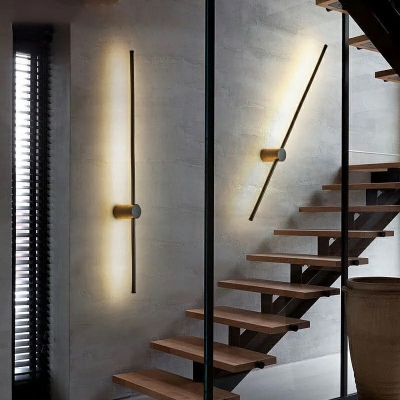 Contemporary Linear Wall Sconces Metal 1-Light Wall Sconce Lighting