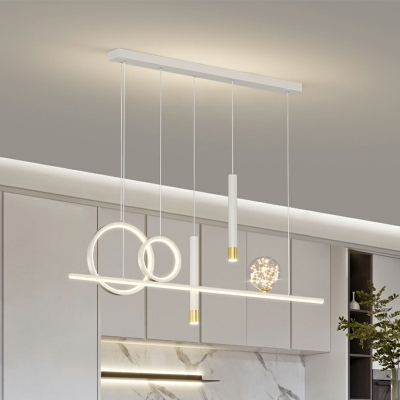 Contemporary Minimalism Island Ceiling Light 6 Lights Chandelier Lighting Fixtures