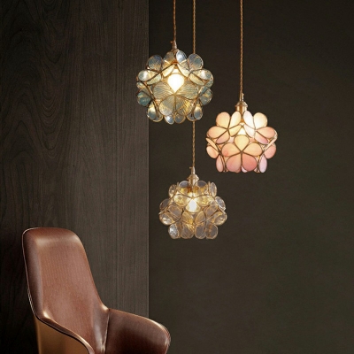 Flower Glass Hanging Light Fixtures Modern Minimalism Pendant Lighting Fixtures for Dinning Room