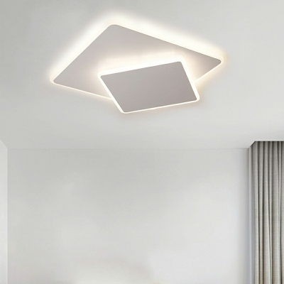 Flush Light Nordic Style Acrylic Matte White Modern Minimalist Flush Mount Ceiling Lights