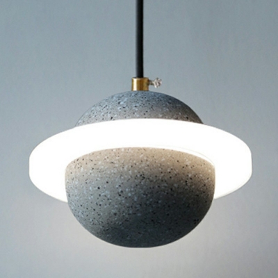 Globe Stone Hanging Pendant Light LED Pendant Ceiling Light for Living Rooom