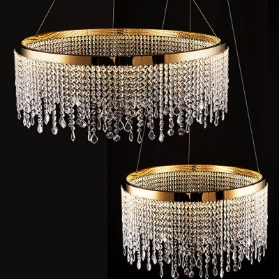 Gold Metal Hanging Pendant Lights Modern Minimalism Chandelier Light Fixtures for Living Room