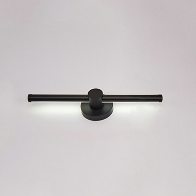 Half Cylinder Wall Mounted Lighting Modern Style Metal 1-Light Wall Mounted Lamp in Black