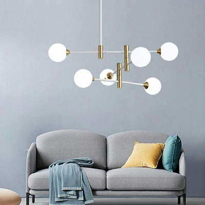 Metal Chandelier Lighting Fixtures Modern Minimalism Pendant Lighting for Living Room