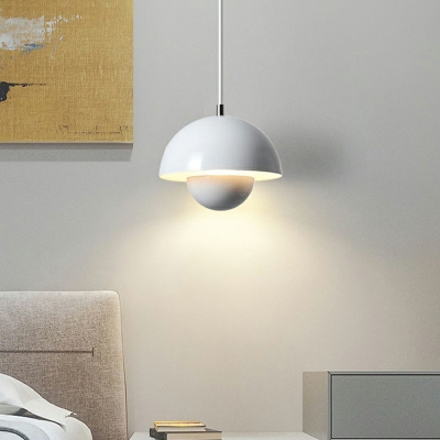 Metallic Pendant Lighting Fixture Single Bulb Modern Pendant Lamp for Bedroom