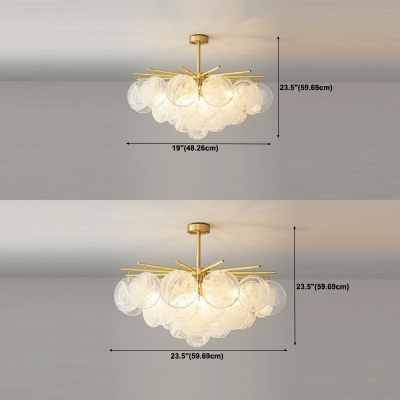 Modern Chandelier Lighting Fixtures Glass Minimalism Hanging Lamps for Living Room