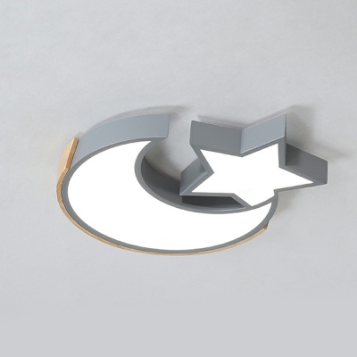 Modern Geometric Flush Light Metal Macaron Flush Mount Lamp