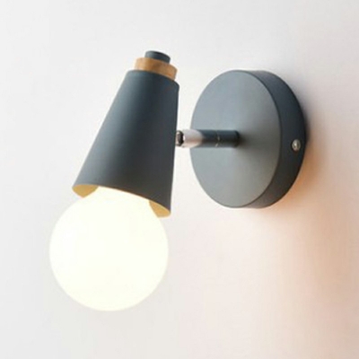Modern Style LED Wall Sconce Nordic Style Metal Macaron Wall Light for Bedside