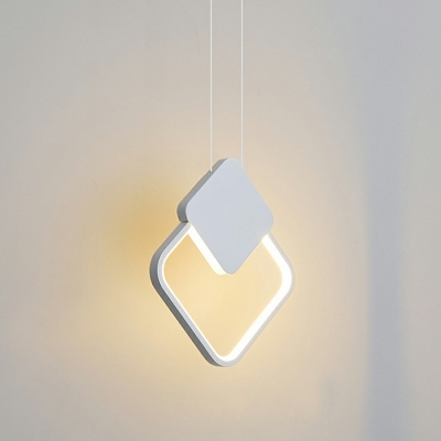 Modern Style Metal Pendant Lighting Geometric 1-Light Pendant Light for Dining Room
