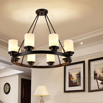 Pendant Lighting Modern Style Glass Hanging Lamps Kit for Living Room