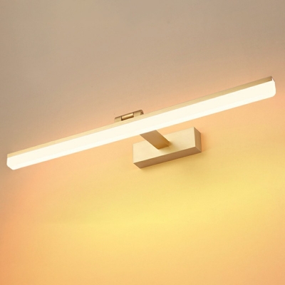 White Cylindrical Vanity Lamp Modern Style Metal 1 Light Vanity Light Fixtures