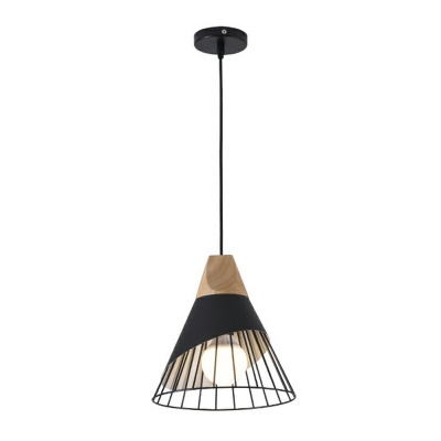1-Light Ceiling Pendant Light Simple Style Cone Shape Metal Hanging Lamp Kit