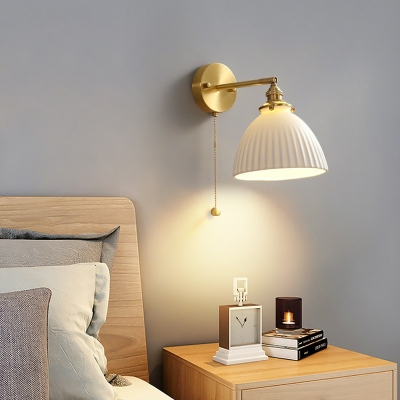1-Light Sconce Lights Minimalist Style Geometric Shape Metal Wall Mounted Light Fixture