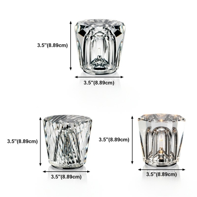 Contemporary Glass Table Lamps Single Light for Living Room and Bedroom
