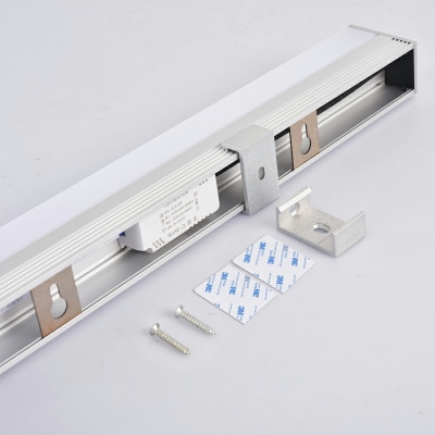 Contemporary Rectangular Vanity Light Fixture Metal LED Light for Bathroom
