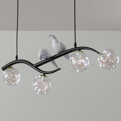 Island Lights Contemporary Style Glass Island Light Fixture for Living Room