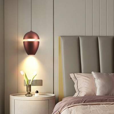 Metal 1 Light Hanging Light Fixture Ceiling Pendant Lamp Modern Down Lighting for Bedroom