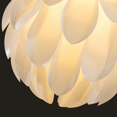 Modern Geometric Chandelier Lights Feather Chandelier Light Fixture in White