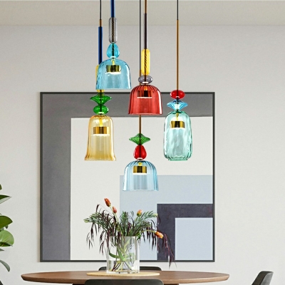 Modern Glass Hanging Pendant Lights Nordic 1 Light Creatuve for Living Room