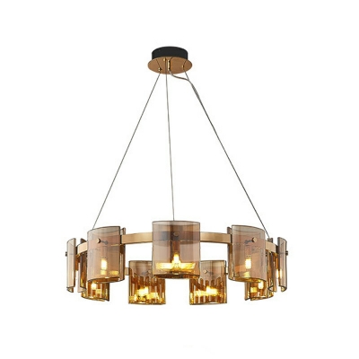 Pendant Light Contemporary Style Glass Hanging Lamps for Living Room