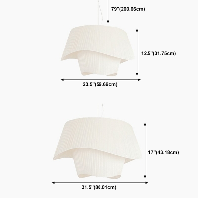 Twist Hanging Pendant Light Modern Style Silk 1-Light Pendant Light Fixtures