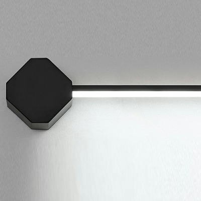 1 Light Cylinder Vanity Wall Lights Modern Style Metal Vanity Light in Black