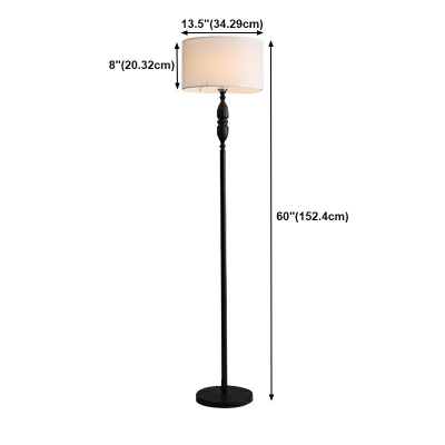 1-Light Floor Lamps Contemporary Style Cylinder Shape Metal Standing Light
