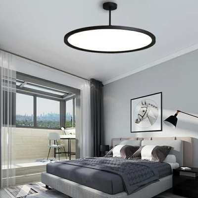 1-Light Pendant Lamp Modernist Style Dish Shape Metal Warm Light Hanging Ceiling Lights