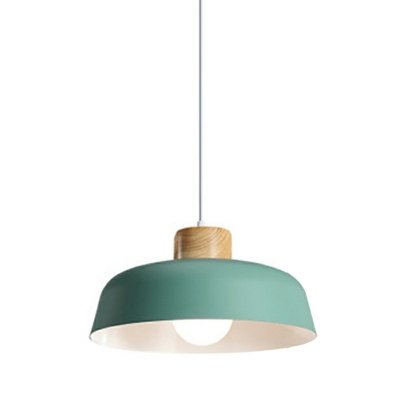 1-Light Pendant Lighting Fixtures Simple Style Geometric Shape Metal Hanging Lamp Kit