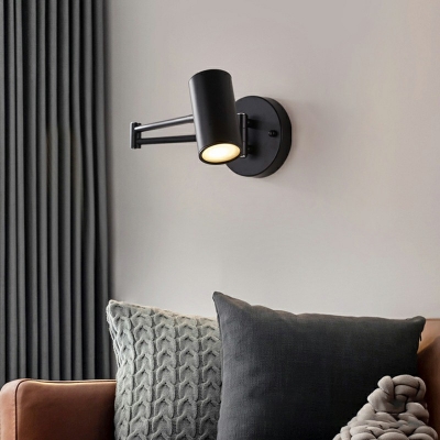 1-Light Sconce Lamp Industrial Style Geometric Shape Metal Warm Light Wall Mounted Lights Fixture