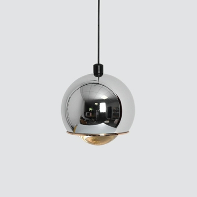 Contemporary Natural Light Globe Pendant Light Fixture Clear Metal Suspension Pendant Light