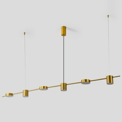 Contemporary Third Gear Linear Island Chandelier Lights Metal Ceiling Pendant Light