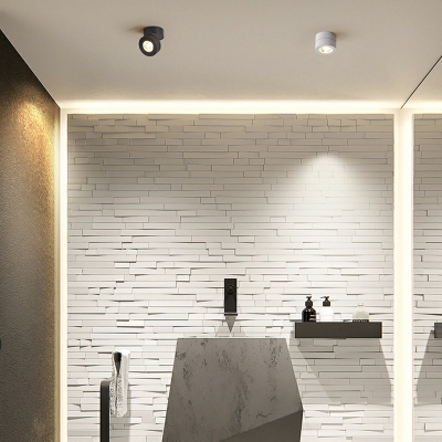 Drum Metal Flush Mount Ceiling Light Fixtures Modern Ceiling Mounted Fixture for Bedroom