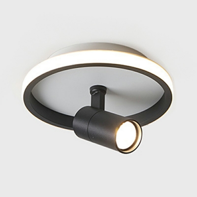 Geometric Flush Lighting Modern Metal 2-Light Flush Mount Lamp for Bedroom