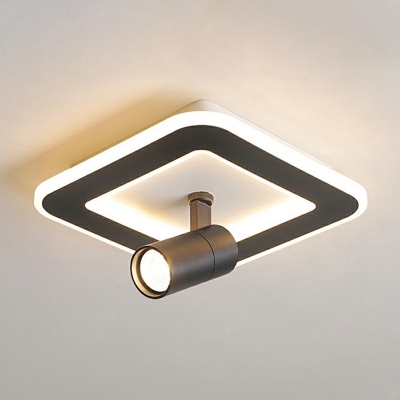 Geometric Flush Lighting Modern Metal 3-Light Flush Mount Lamp