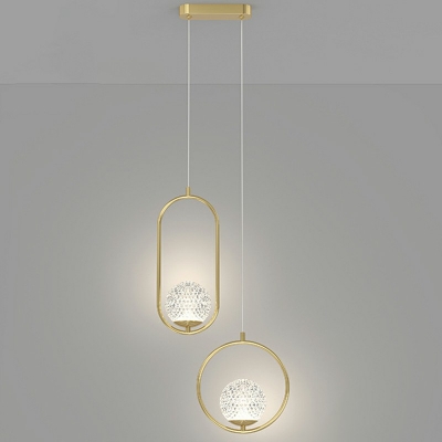 Hanging Ceiling Light LED Modern Minimalist Pendant Light for Bedroom