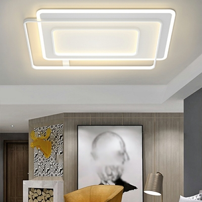 LED Flush Mount Ceiling Chandelier Modern Minimalist Ceiling Mount Chandelier for Living Room