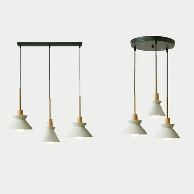 Modern Hanging Light Fixture Stone Cone Suspension Pendant for Living Room