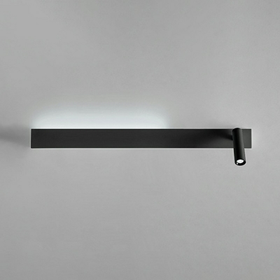 Modern Style Rectangular Wall Light Fixture Metal 2-Lights Wall Light Sconces in Black