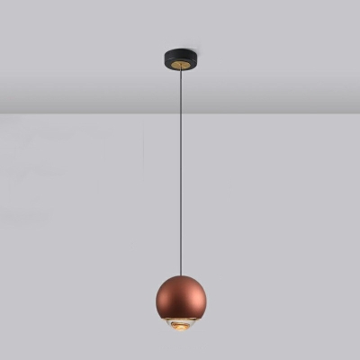 Multi-Colored Sphere Pendant Lighting Contemporary Warm Light Metal 1-Light Pendant Light