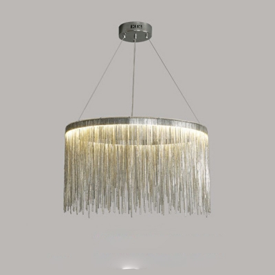 Postmodern Style Tassels Chandelier Light Metal Chandelier Lamp for Dining Room