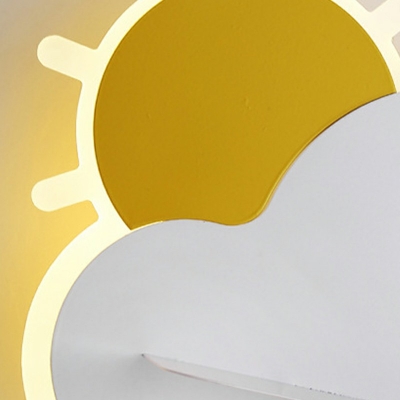 Sconce Light Fixture All Colorful Clouds Sun Decoration Wall Light Fixture