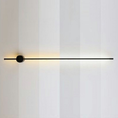 Slim Linear Stick Wall Mount Lighting Minimalist Metal LED Hallway Surface Wall Sconce in Black/Gold