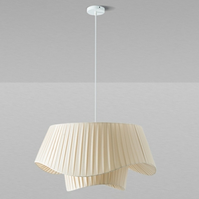 Waved Hanging Light Fixtures Modern Style Silk 1 Light Hanging Light Kit