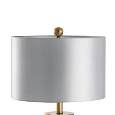 1-Light Table Lamps Contemporary Style Cylinder Shape Metal Nightstand Lamp