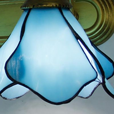 2-Light Sconce Lights Tiffany Style Bell Shape Metal Wall Mounted Light