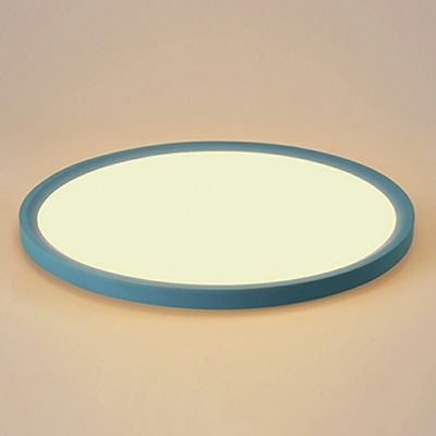 Aluminum Flush Mount Lamp Round Shape with Acrylic Shade Modern Flush Mount Ceiling Light