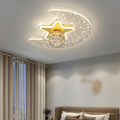 Contemporary Star Flush Mount Light LED Light for Living Room